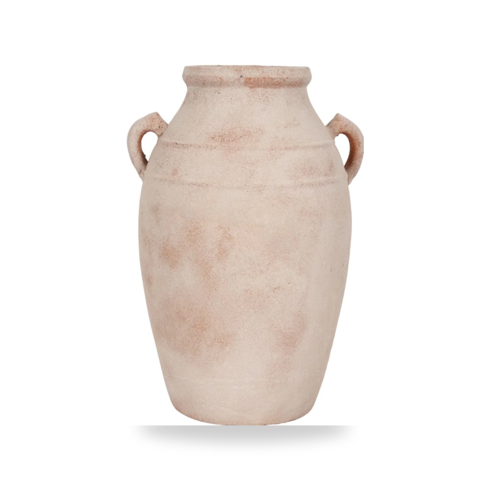 أبيض Terracotta Vase, White - natural سيجبروك هوم Sagebrook Home