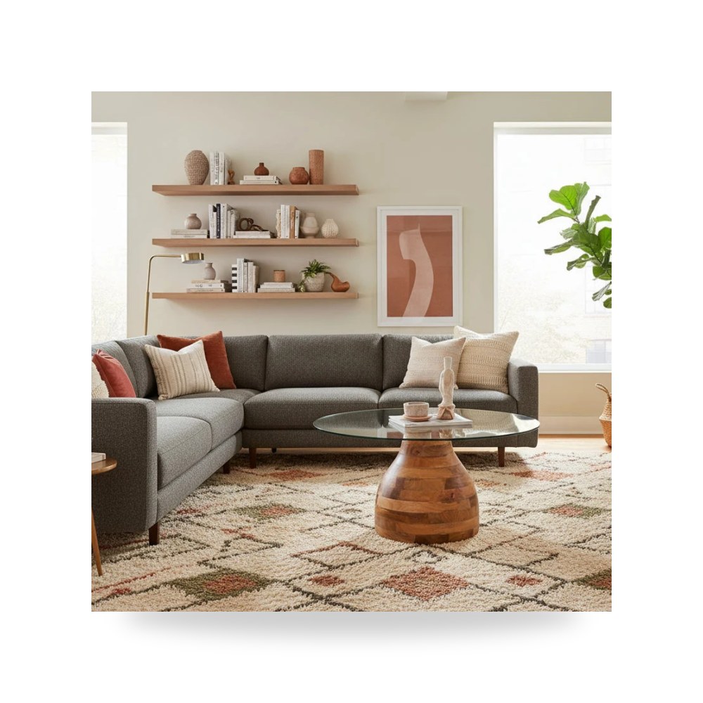 طاولة قهوة زجاج Natu من ساج بروك هوم Sagebrook Home