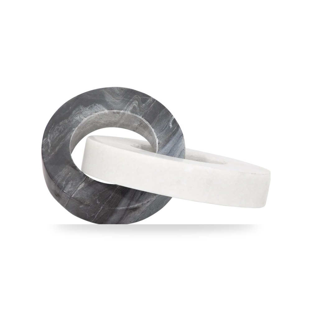 أسود Marble, White - black Sagebrook Home موديل 18866