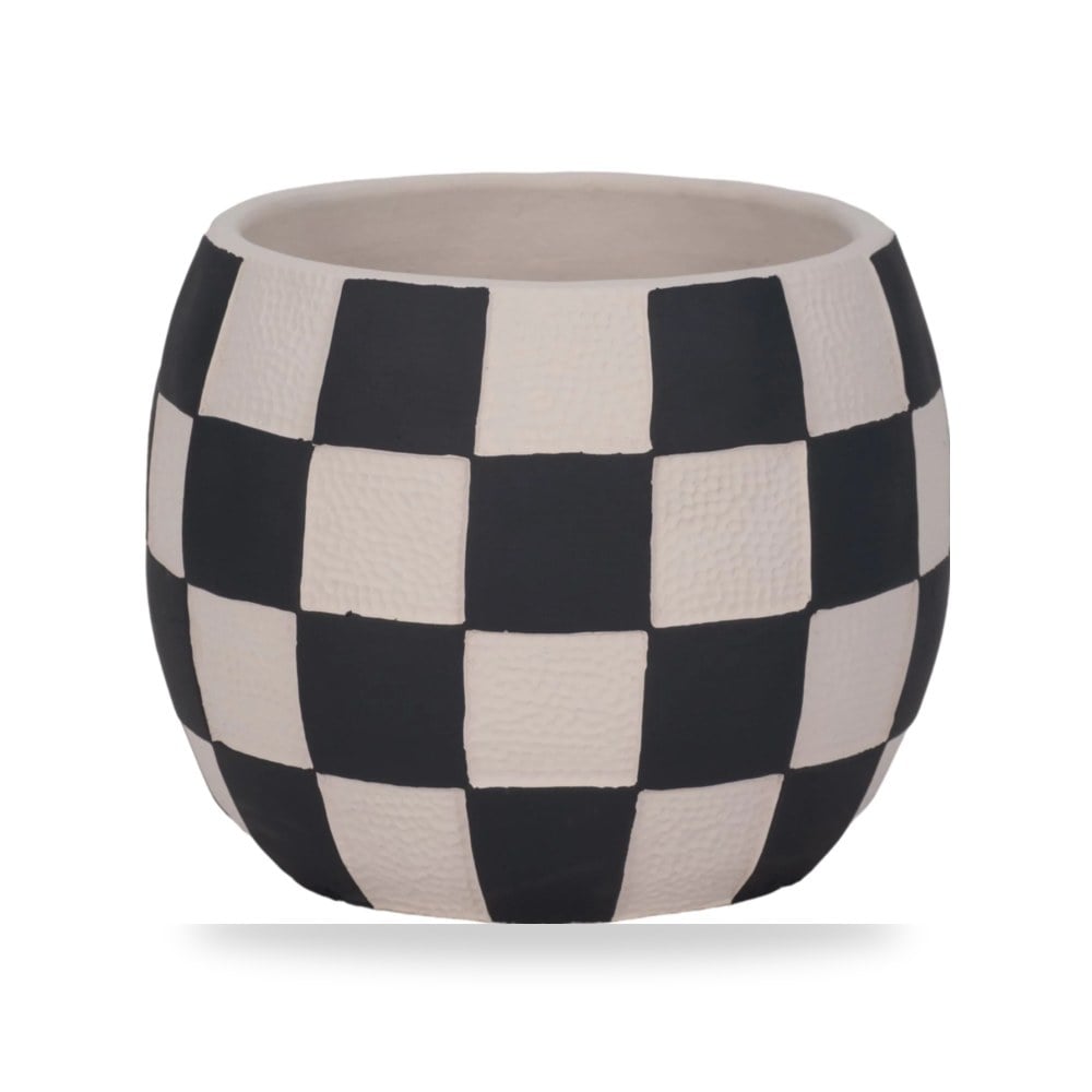 أسود Checkerboard Planter, Black - white سيجبروك هوم Sagebrook Home