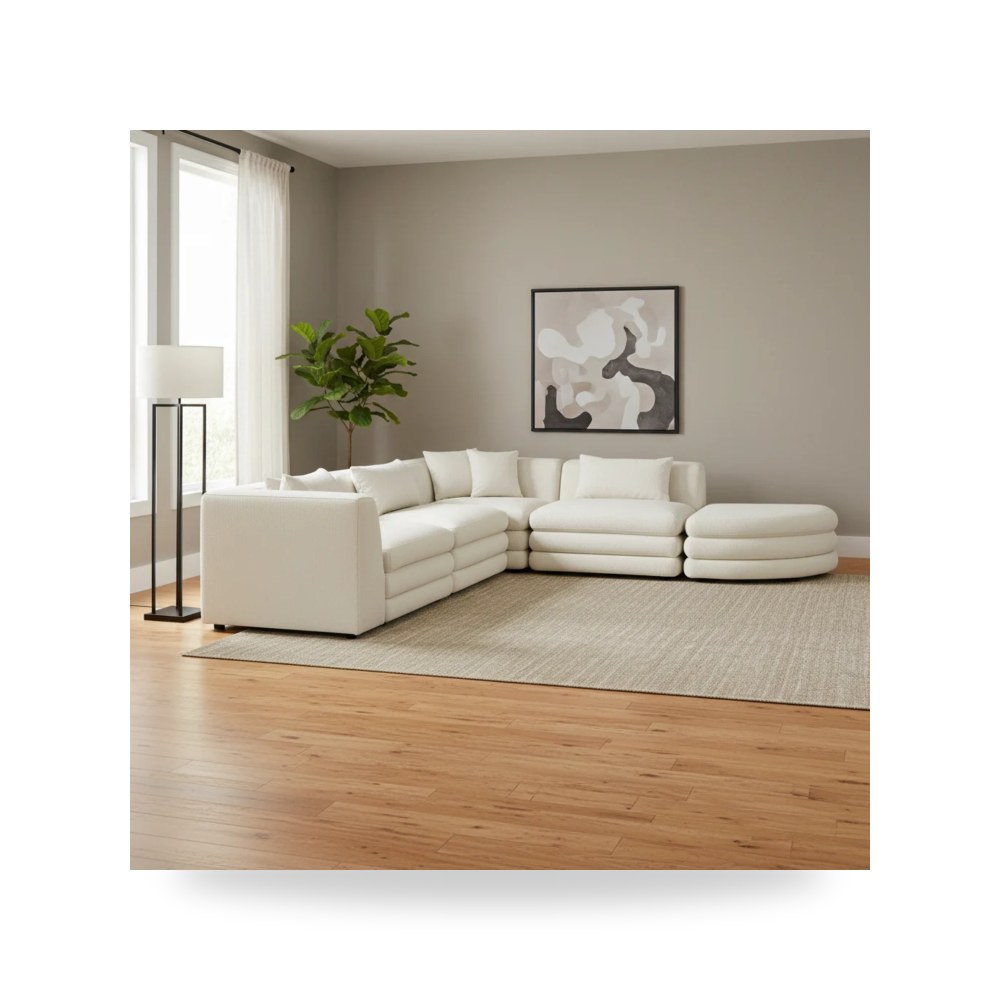 طقم كنب أريكة زاوية مودرن فاخر موز هوم (Moe's Home Collection)
