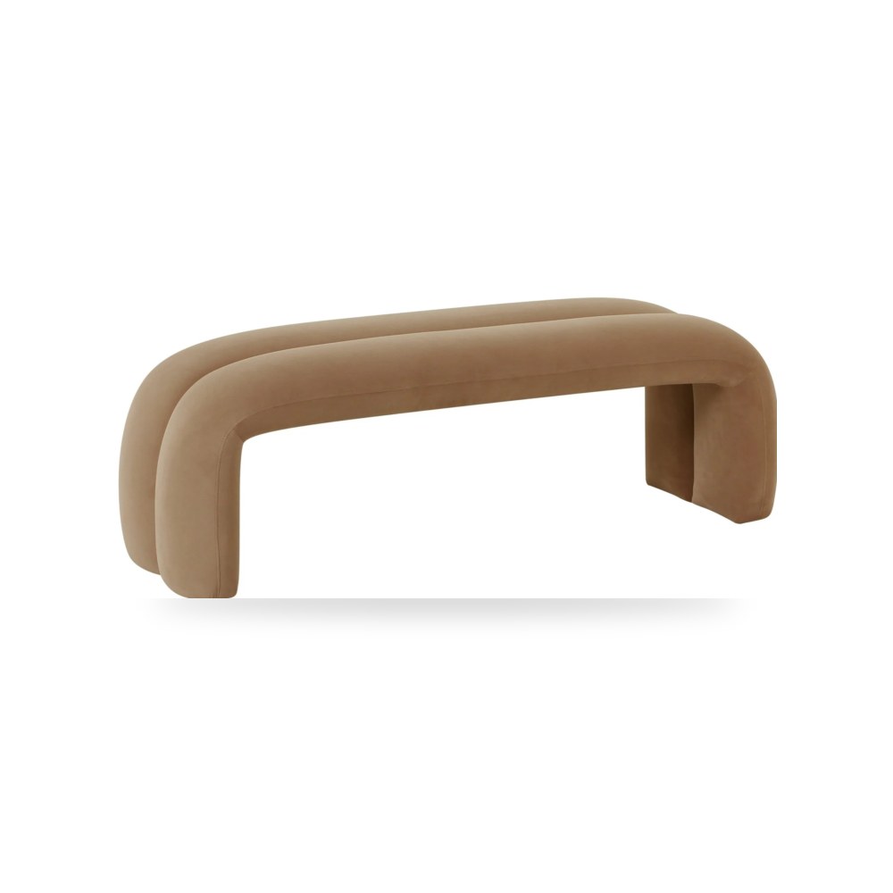 أثاث غرف نوم وأسرّة - مقعد قطيفة Leigh Taupe TOV - من TOV Furniture - طراز TOV-OC68826