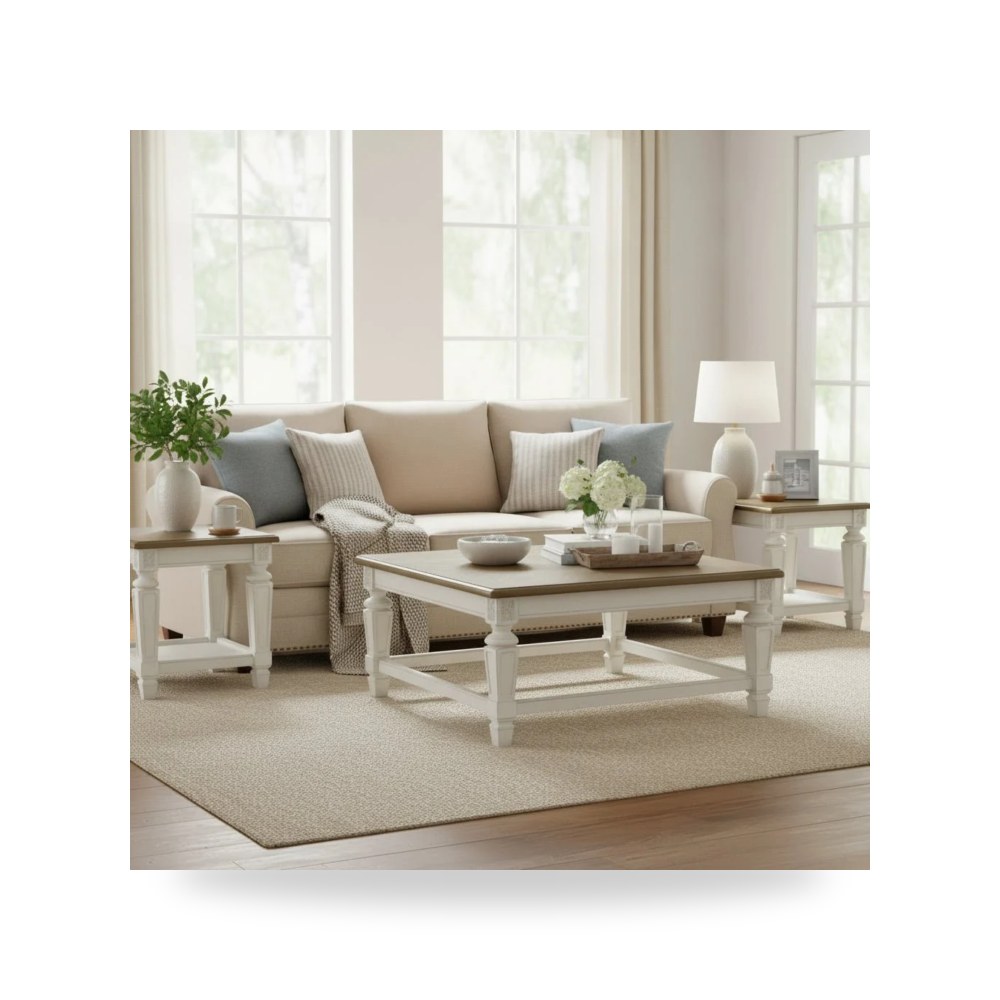 طاولة قهوة مربعات هندسية آشلي Ashley Furniture موديل T743 موديل T743-Set-S Ashley