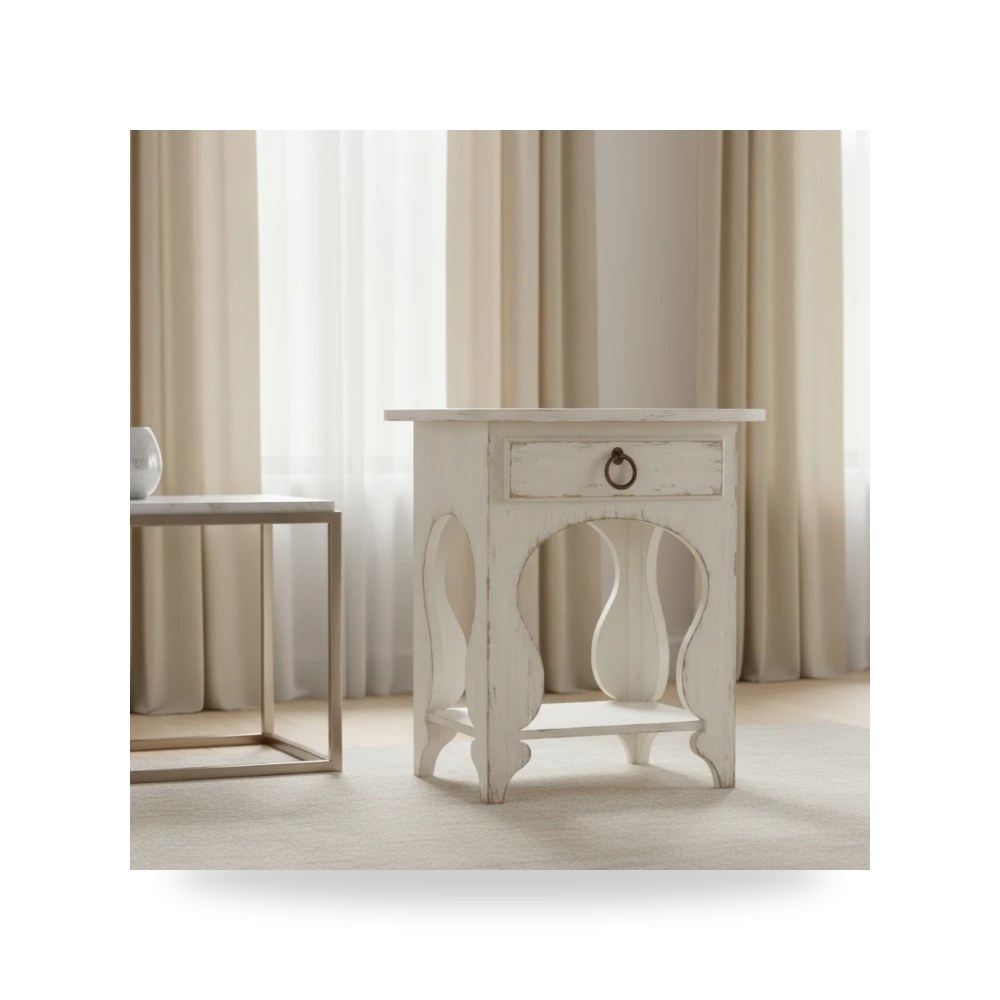 Americana One Drawer Oval Nightstand أمريكانا Hooker