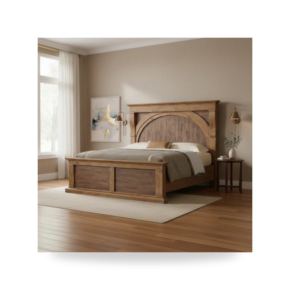 سرير نوم فاخر - سرير نوم بيج Hooker موديل 6700 90366 80 - من Hooker Furniture - طراز