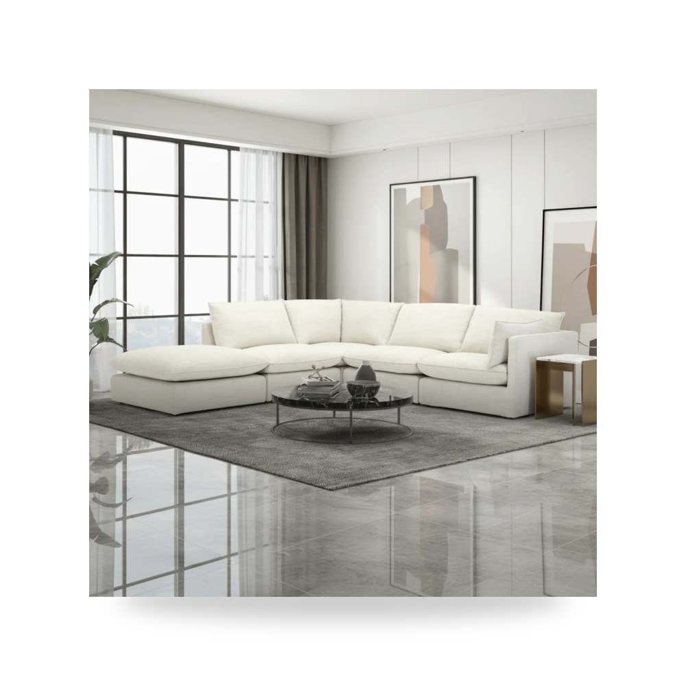 كنب زاوية حرف L Bologna Beige روتس