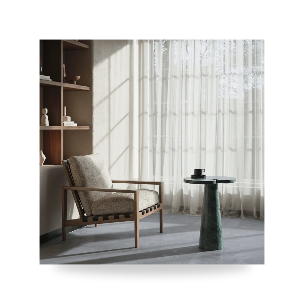 طاولة جانبية خدمة Marble أخضر روتس