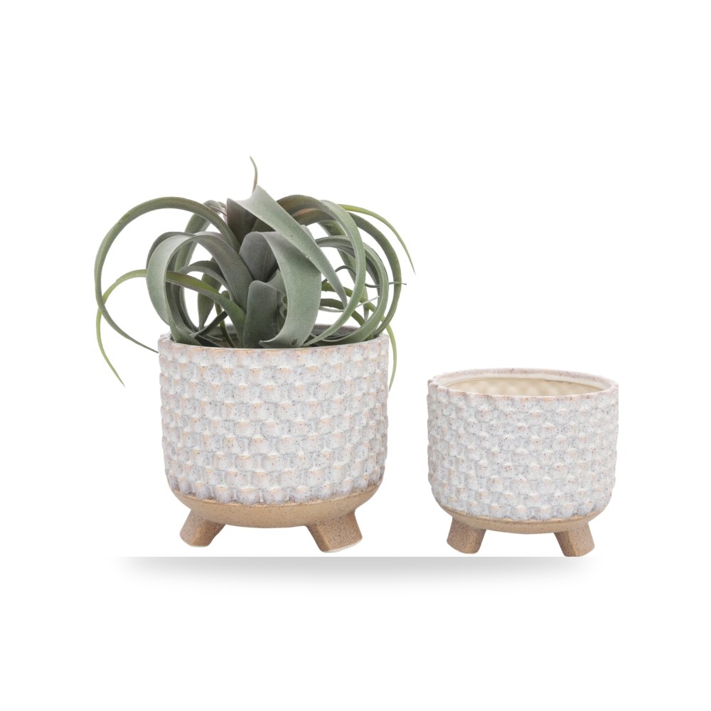 سيراميك أبيض S - 2 PLANTER سيجبروك هوم Sagebrook Home