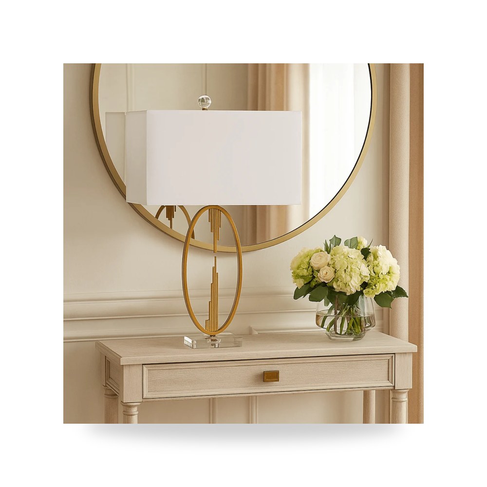 مصباح أبيض Sagebrook Home موديل 50049
