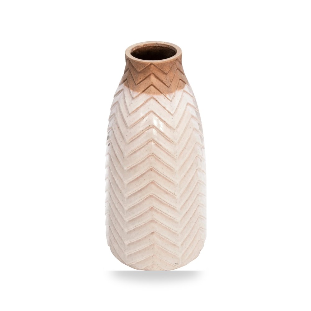 عاجي CHEVRON VASE, Sagebrook موديل Sagebrook Home موديل 15743