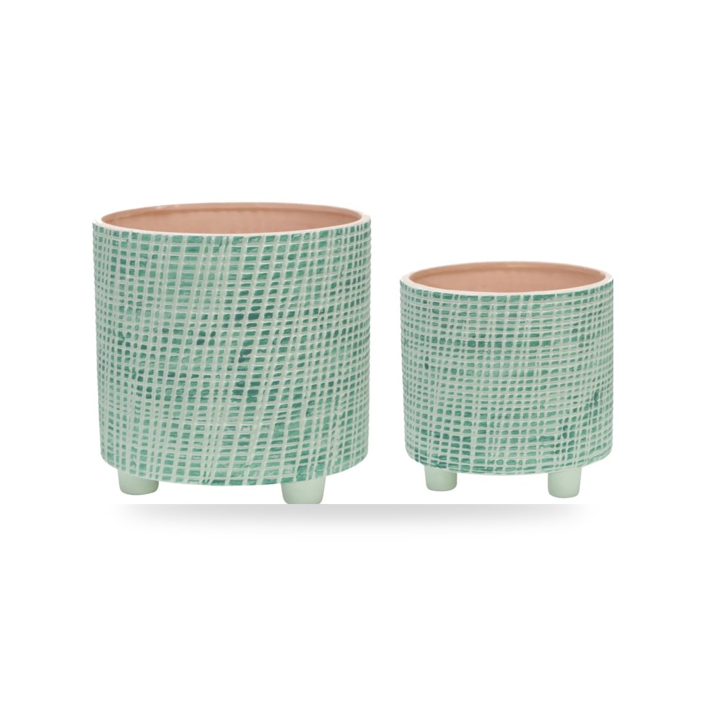 أخضر S - 2 PLANTER Sagebrook موديل 15063-06 Sagebrook Home