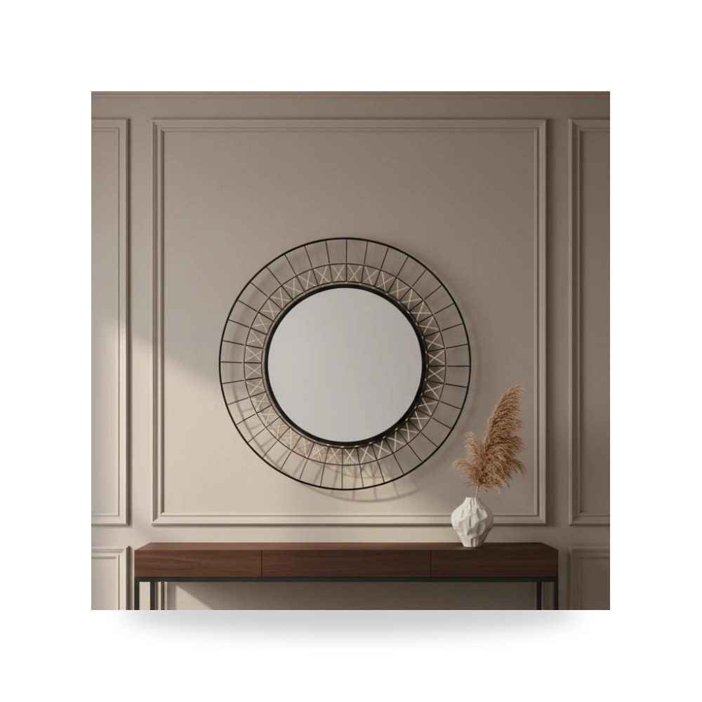 مرآة ديكور جدارية أسود METAL DECO, Sagebrook موديل Sagebrook Home موديل 15755