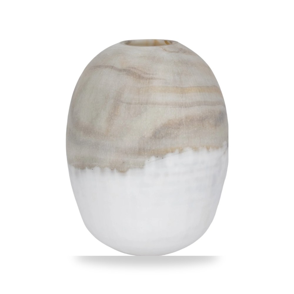 مزهرية فازة ديكور 14" IMMA GLASS رمادي Sagebrook Home موديل EV19654