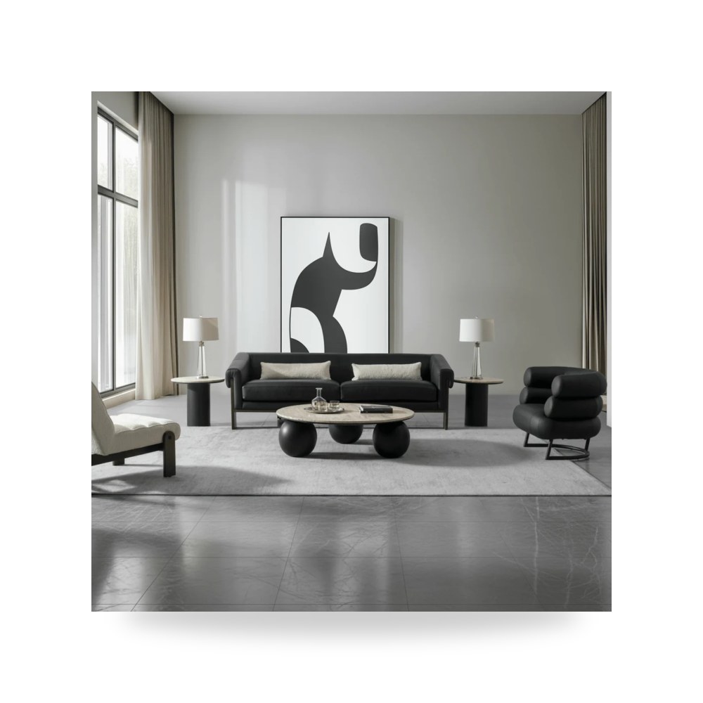 طاولة قهوة أسود Luxe Beige - Black W121 موديل WR0802-0058CT
