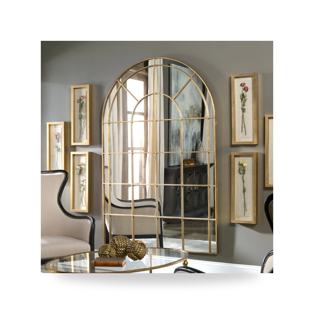 مرآة ديكور Grantola Arch فضي موديل 12866-SL-UTT Uttermost