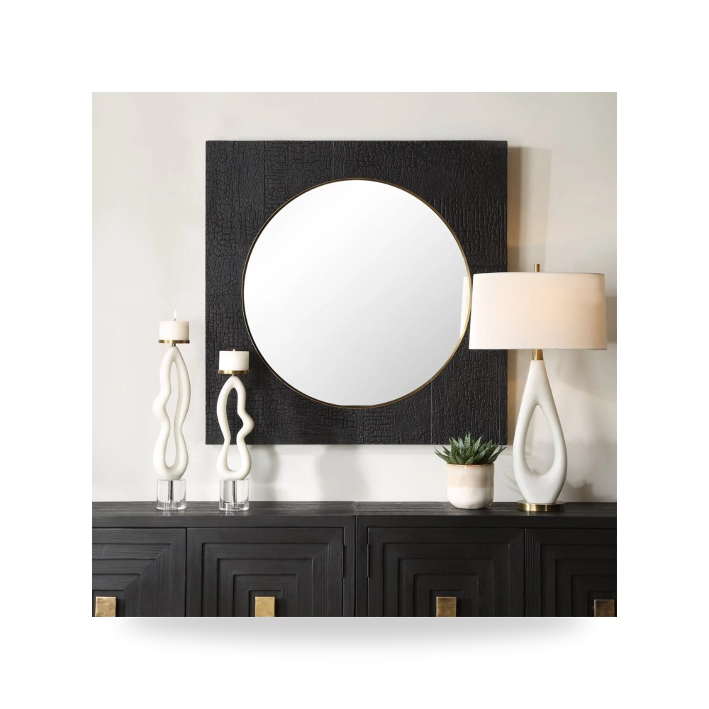 مرآة أسود Ember Square Uttermost