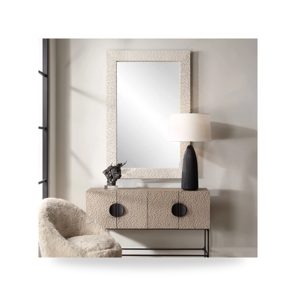 مرآة ديكور Everett Ivory Stone موديل 09999-UTT Uttermost