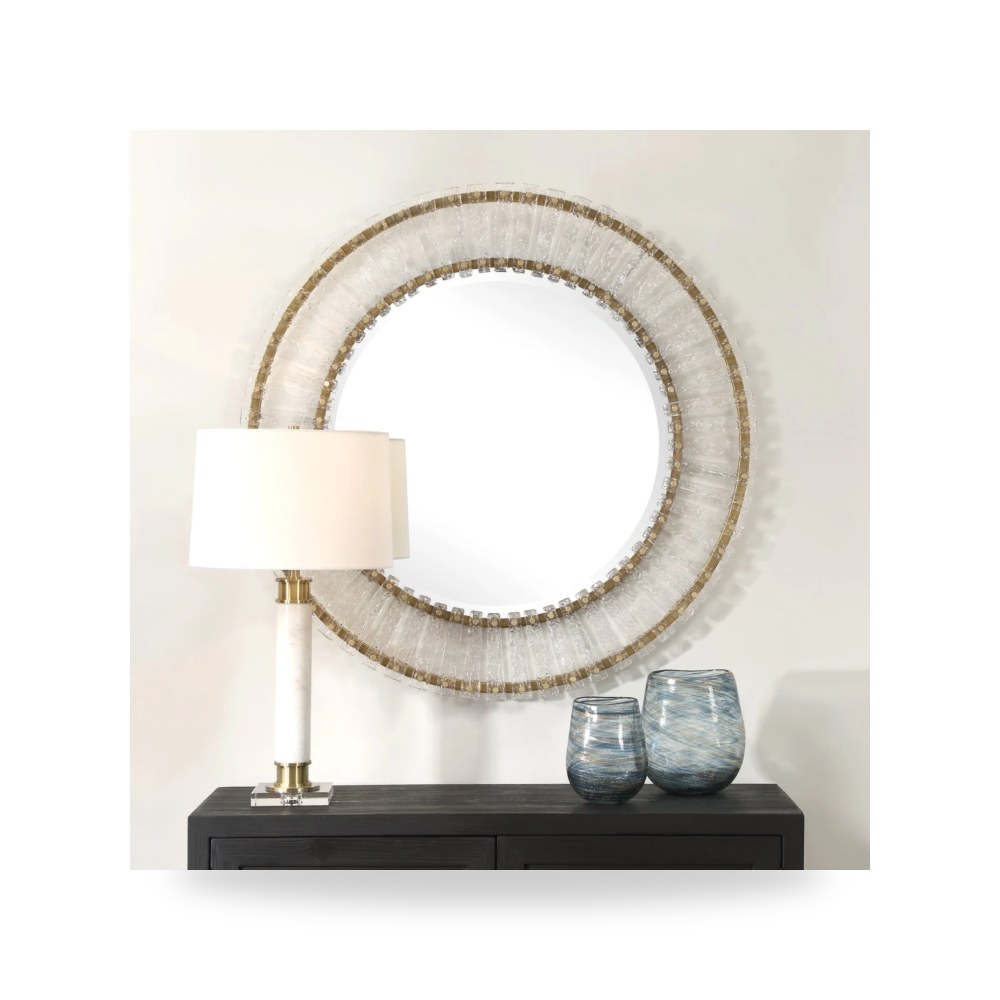 مرآة ديكور Denali Textured Glass Round موديل 09997-UTT Uttermost
