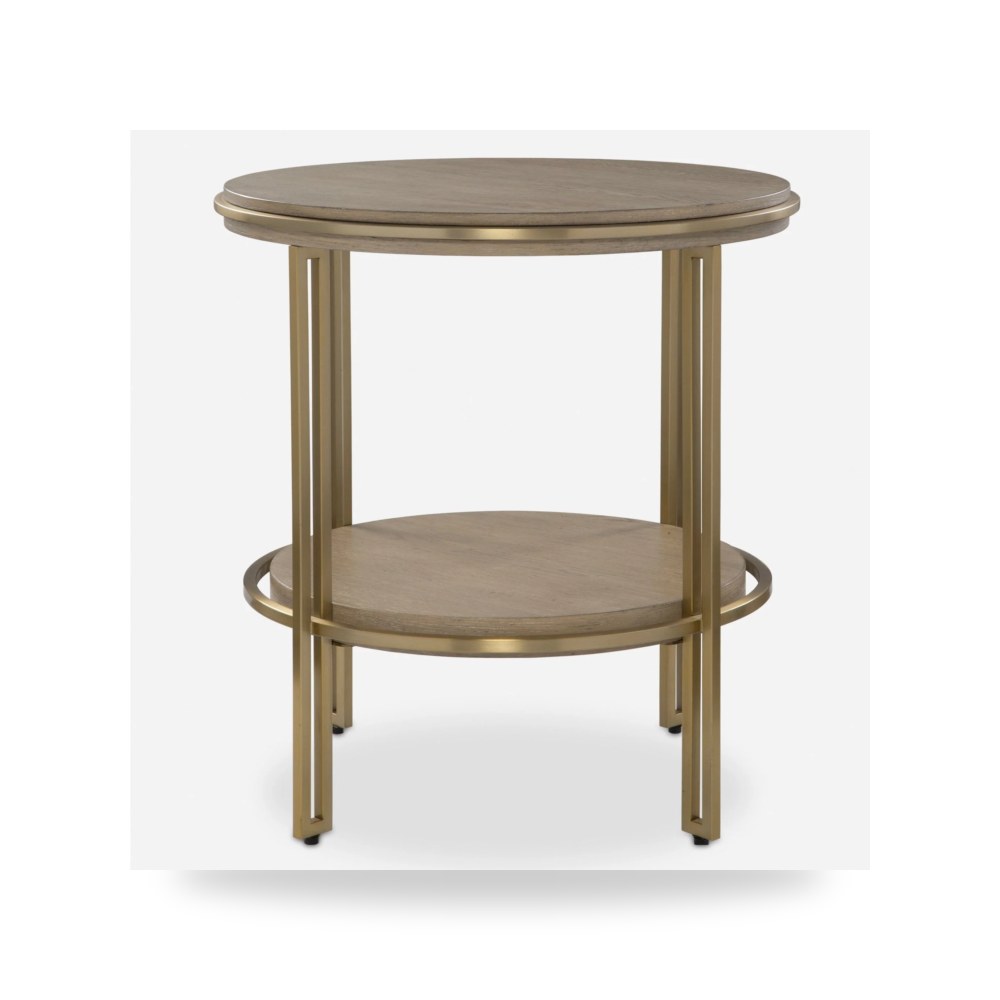 طاولة جانبية خدمة Elise Round Brass من أترموست Uttermost