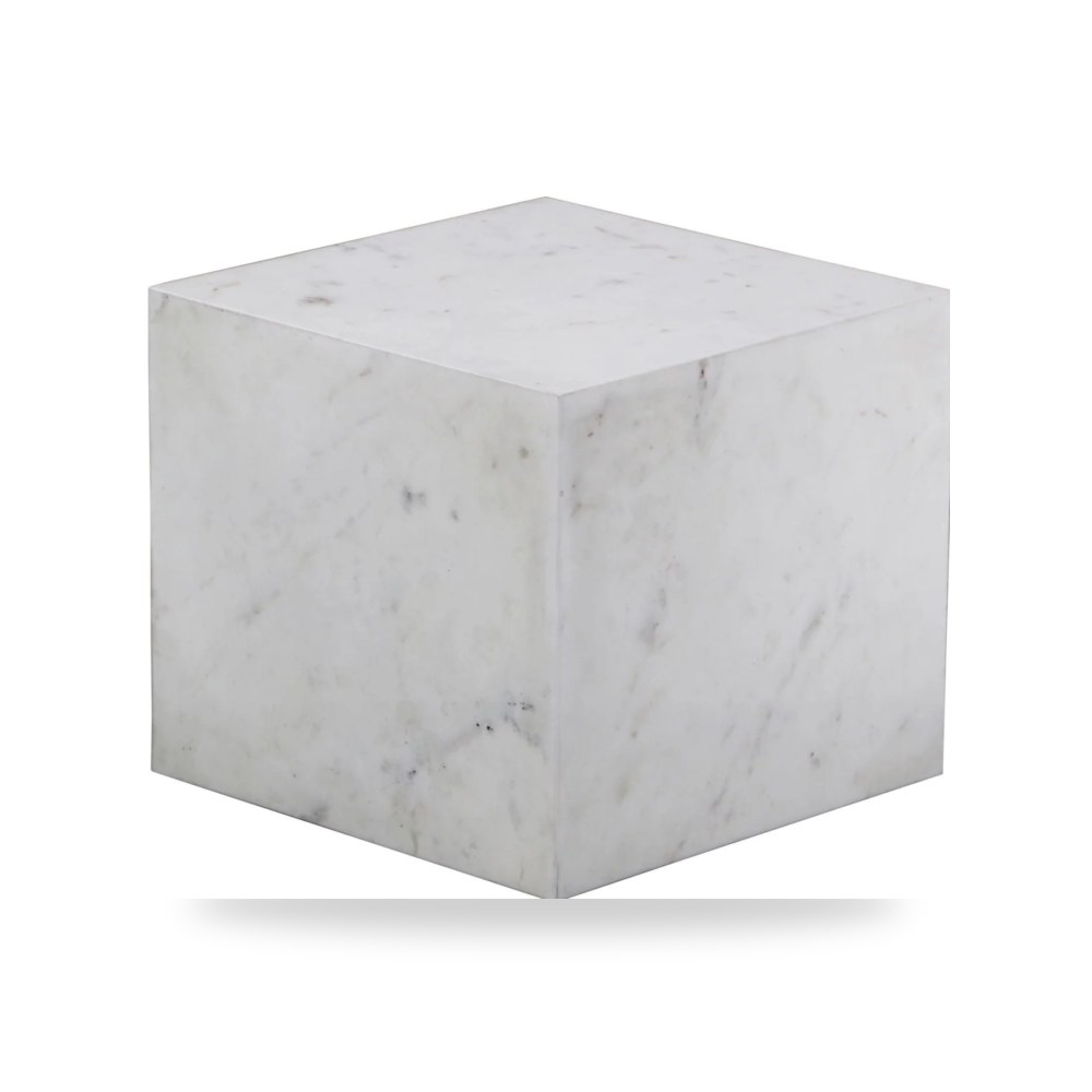 كراسي ومقاعد فاخرة - End Table Kailashpri white marble
