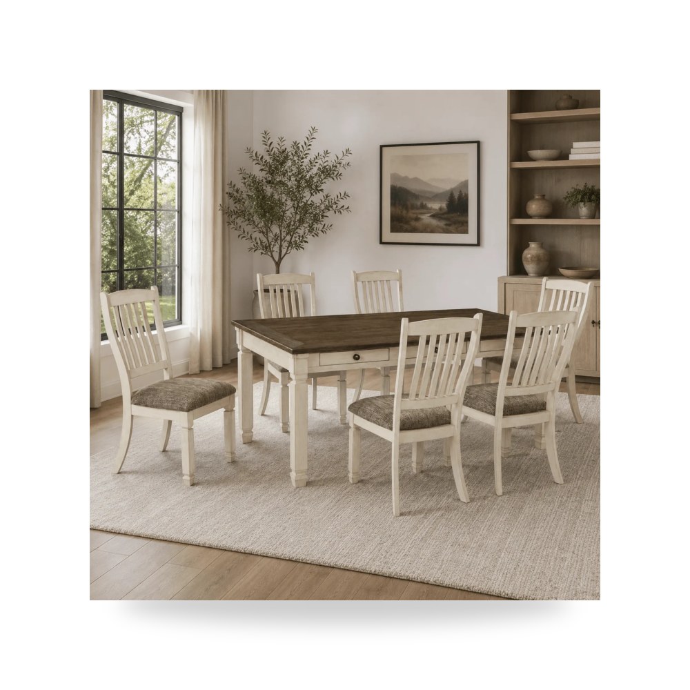 كرسي طعام فاخر - طقم غرفة طعام Ashley موديل D647 Kit - طراز D647-Kit