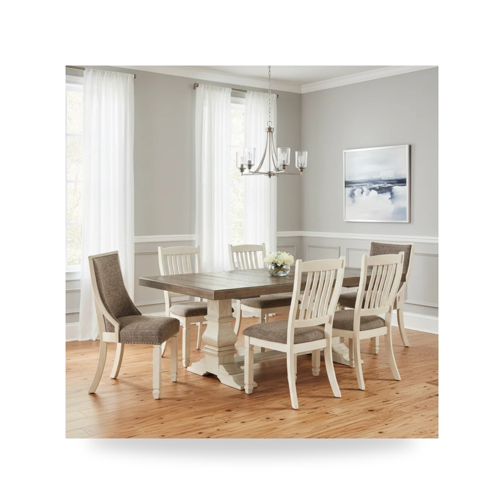 كرسي طعام فاخر - طقم غرفة طعام Ashley موديل D647 LargeSet