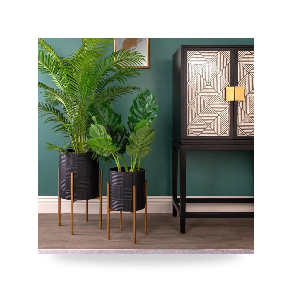حوض زرع خارجي أسود Sagebrook Home موديل 12629
