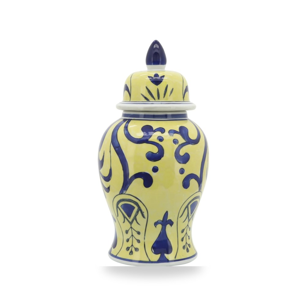 فازة زينة أصفر Sagebrook Home موديل VC10467