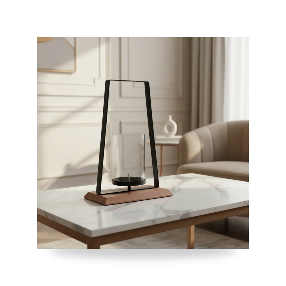 حامل شموع أسود Sagebrook Home موديل 16892 03