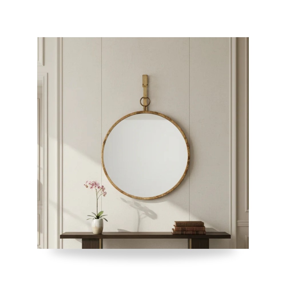 أثاث غرف نوم وأسرّة - مرآة زجاج ذهبي Metal Sagebrook - من Sagebrook Home - طراز wm10160-03