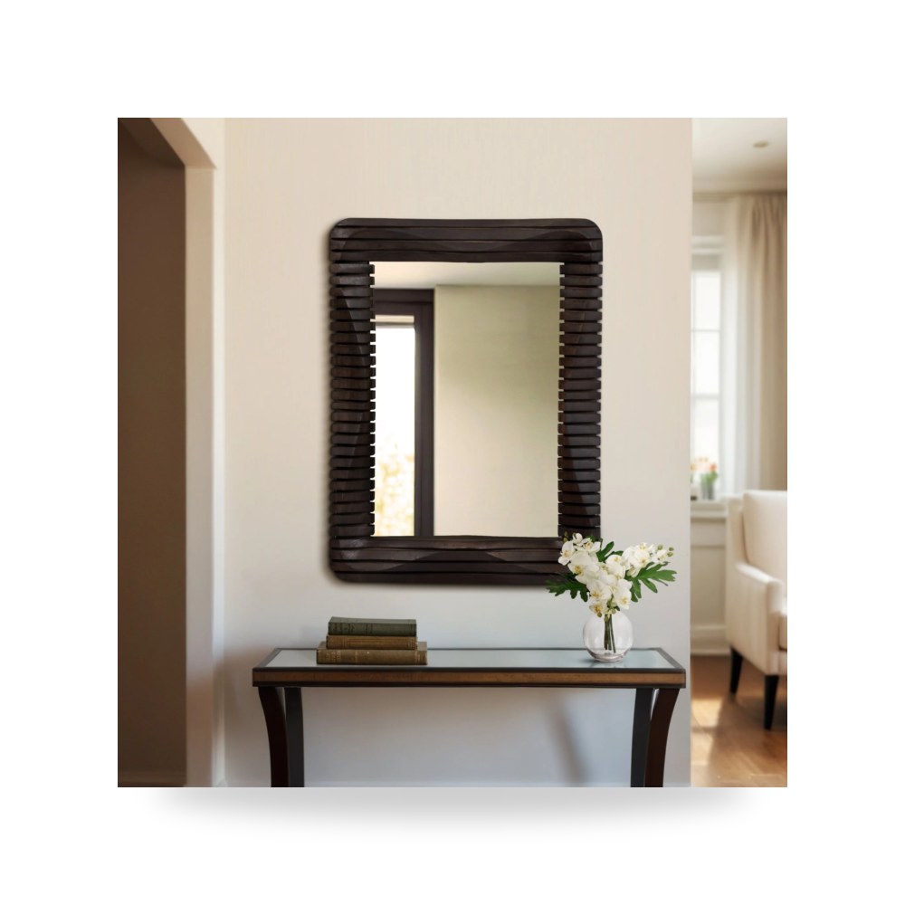 مرآة خشب بني 41×30 Sagebrook Home موديل EV19308