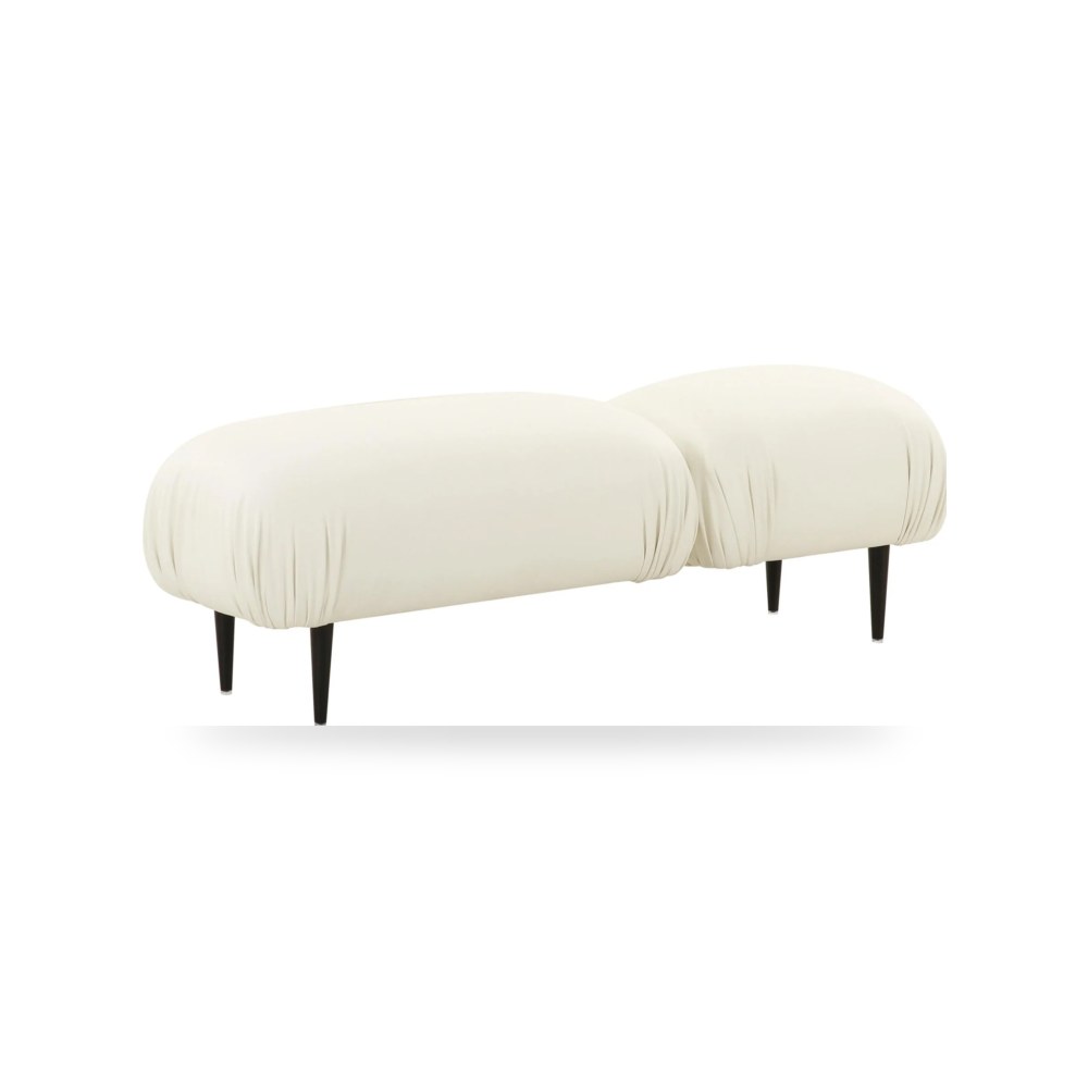 مقعد جلد أبيض Adalynn Vegan توف فيرنتشر TOV Furniture