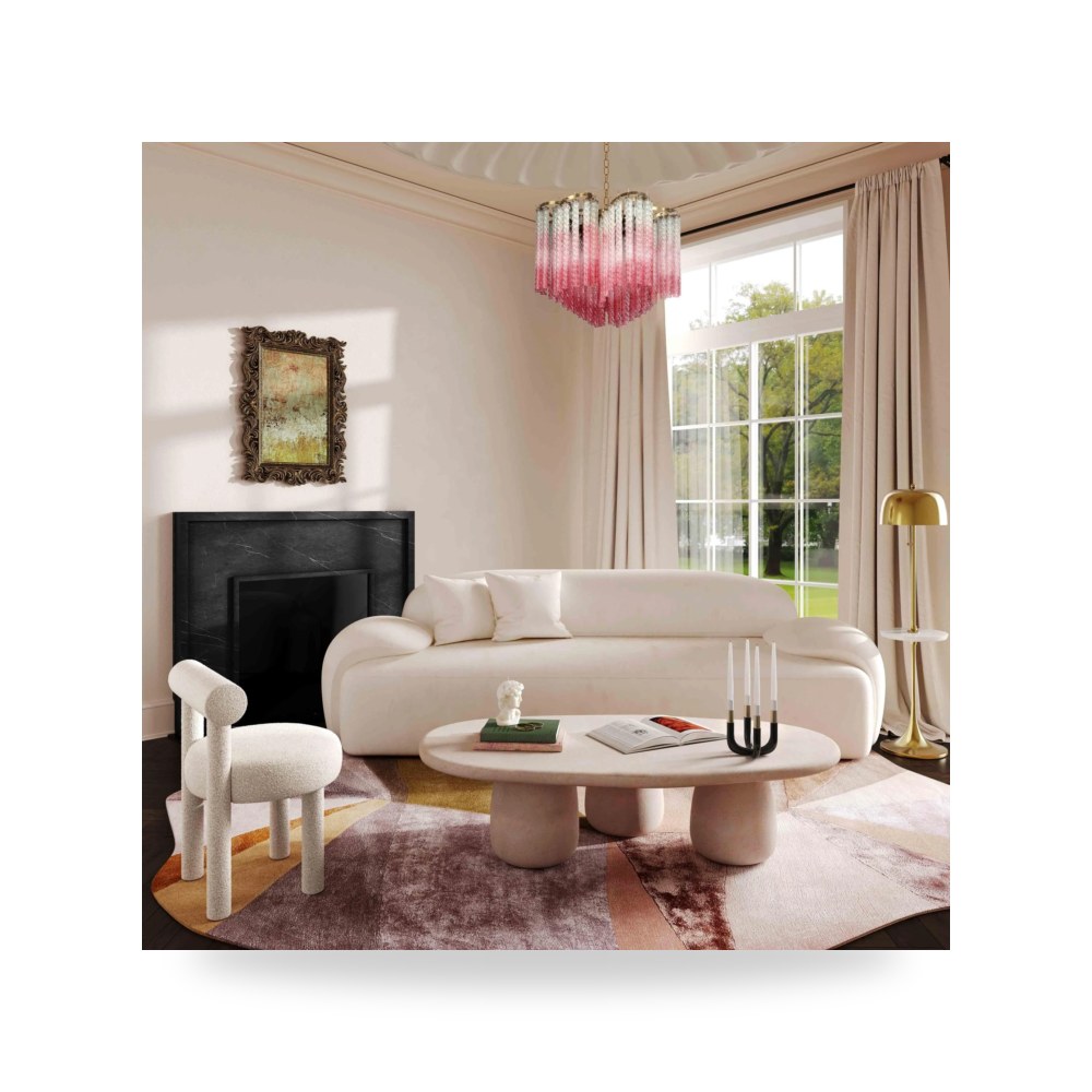 أريكة قطيفة كريمي Allegra توف فيرنتشر TOV Furniture