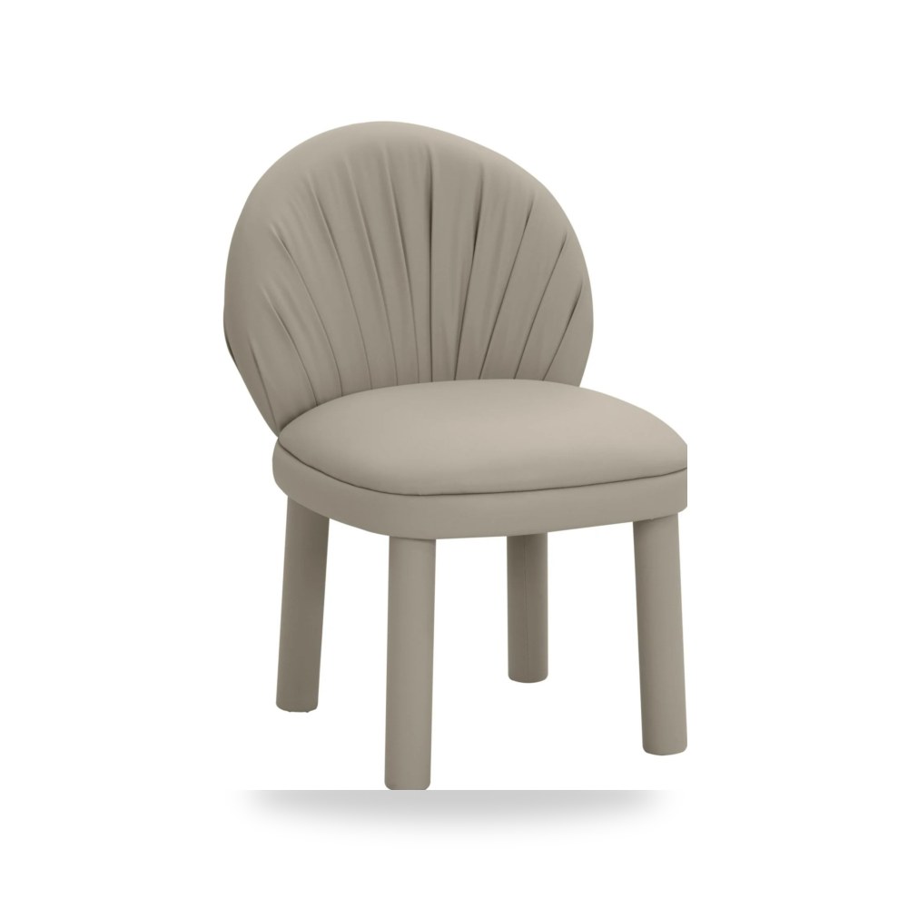 كرسي طعام فاخر - كرسي طعام جلد رمادي Aliyah Vegan TOV - من TOV Furniture - طراز TOV-D68652