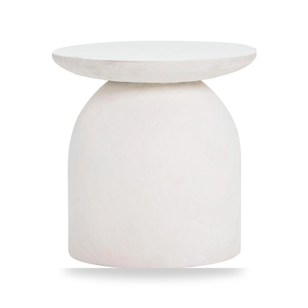 طاولة جانبية أبيض Aloe Concrete توف فيرنتشر TOV Furniture