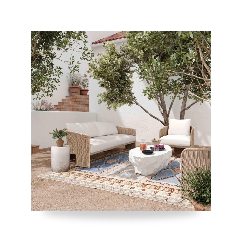 أريكة قماش كريمي توف فيرنتشر TOV Furniture