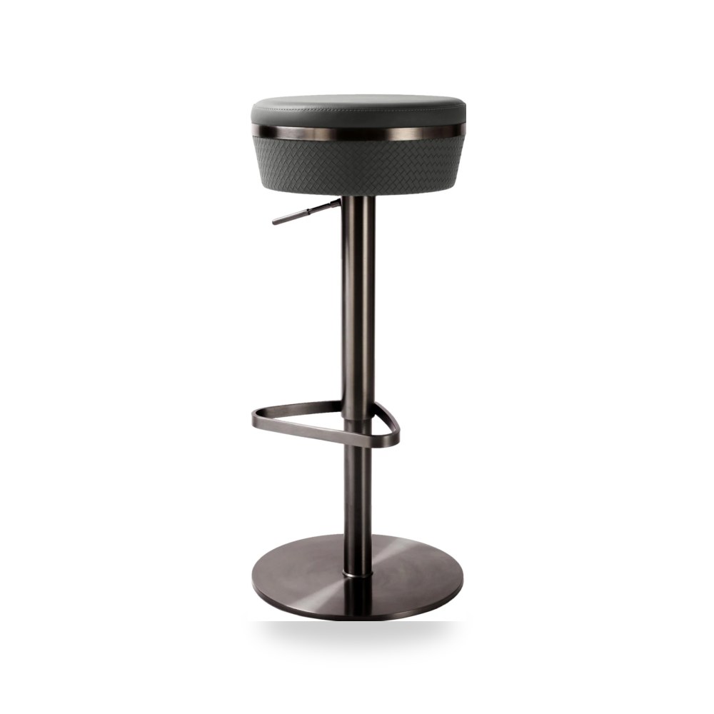 مقعد بار عالي فاخر - كرسي بار مرتفع رمادي TOV موديل TOV D68619 - من TOV Furniture
