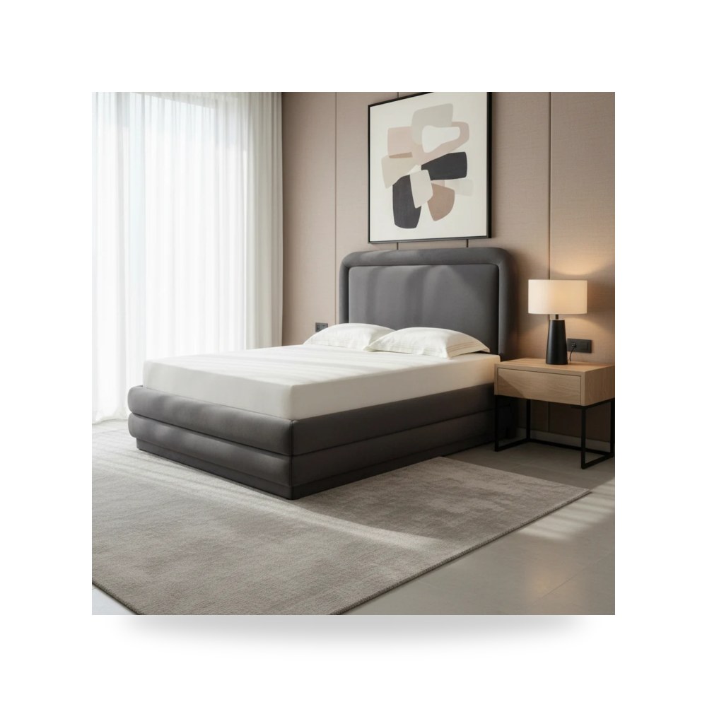 سرير قطيفة رمادي توف فيرنتشر TOV Furniture