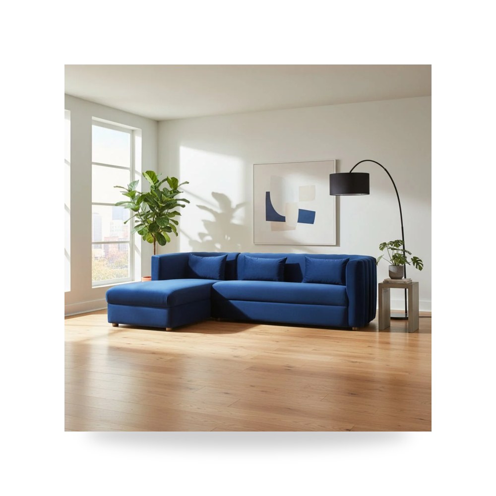 أريكة زاوية قطيفة كحلي Callie LAF توف فيرنتشر TOV Furniture