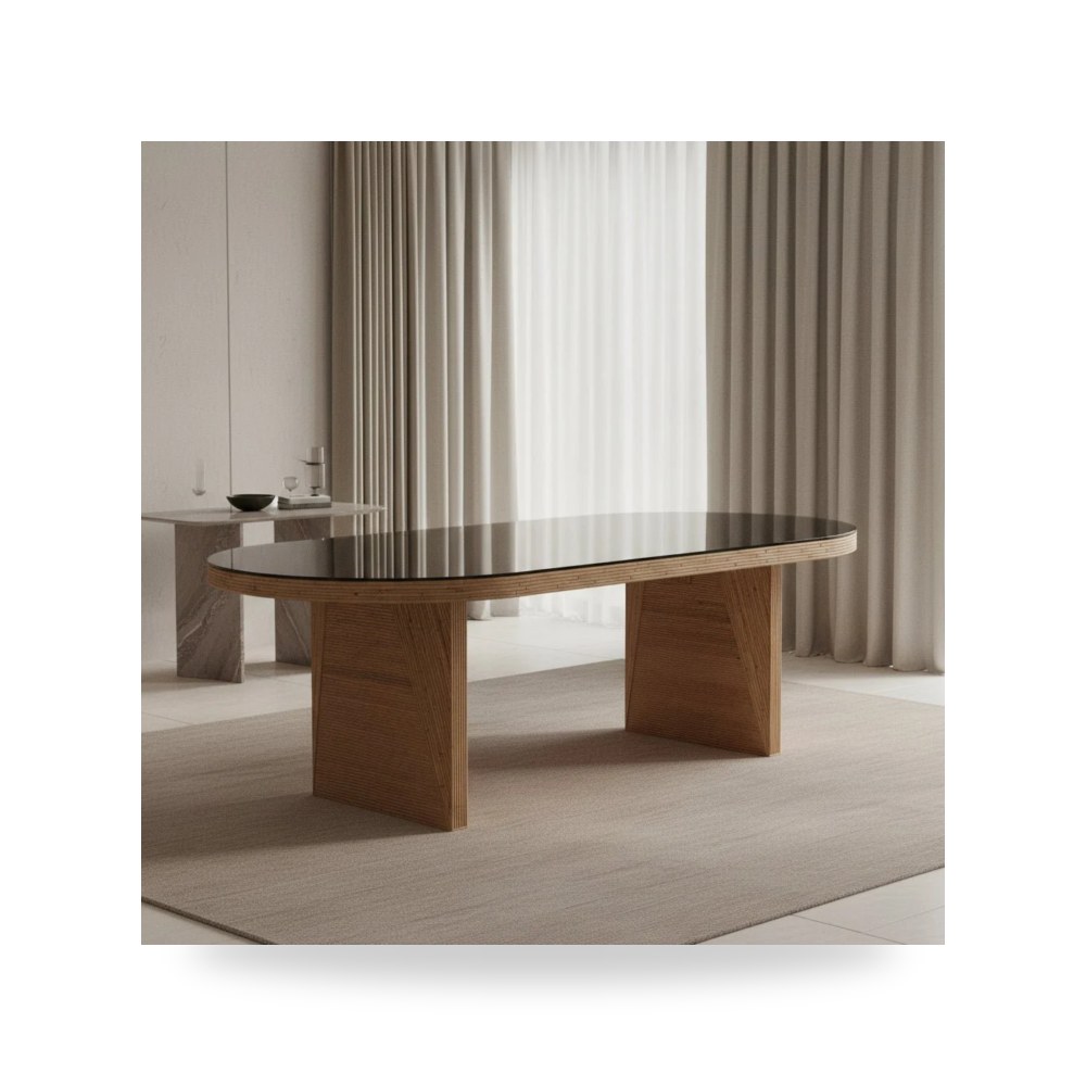 كرسي طعام فاخر - طاولة طعام زجاج TOV معتمد - من TOV Furniture - طراز TOV-D21025