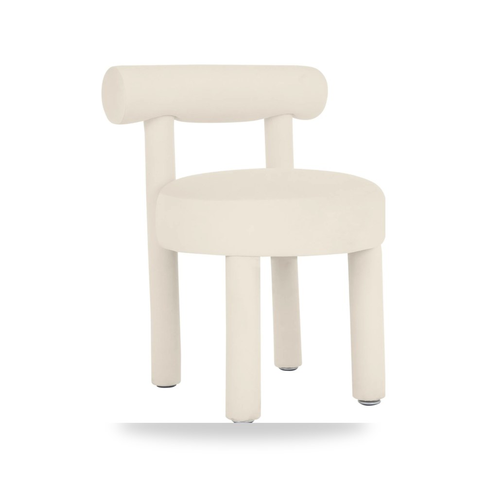 كرسي طعام فاخر - كرسي طعام قطيفة كريمي Carmel TOV - من TOV Furniture - طراز TOV-D68592