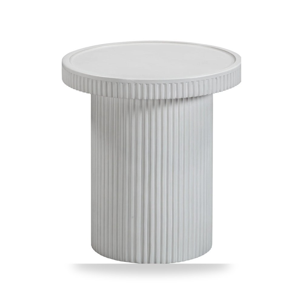 طاولة جانبية أبيض Darcy Concrete توف فيرنتشر TOV Furniture