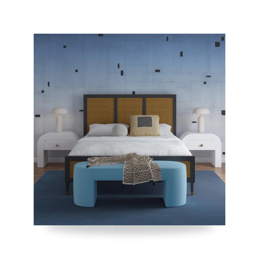 كراسي ومقاعد فاخرة - مقعد قطيفة أزرق Elena TOV - من TOV Furniture - طراز TOV-OC68639