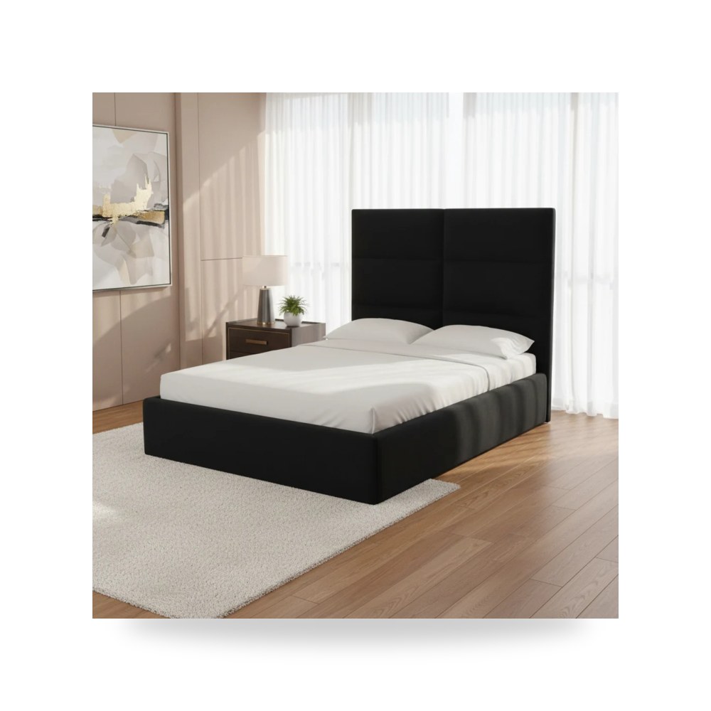 سرير قطيفة أسود Eliana Queen توف فيرنتشر TOV Furniture