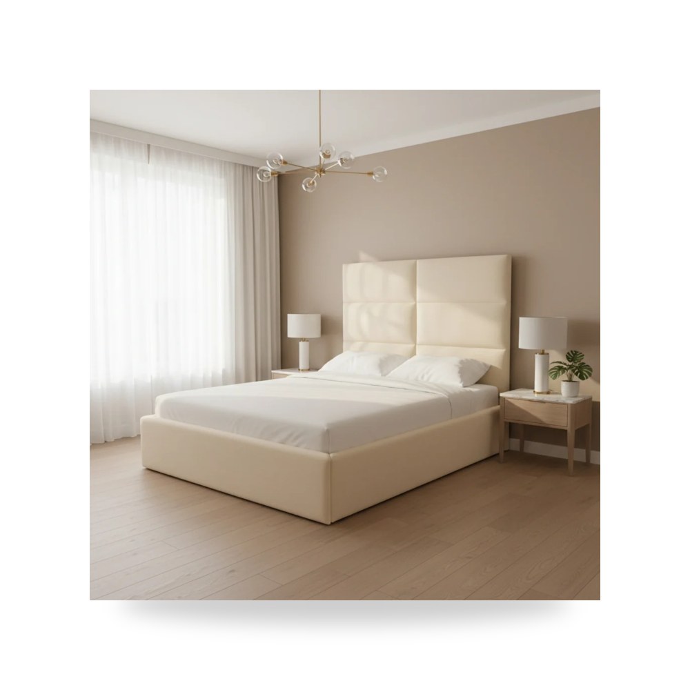 سرير قطيفة كريمي Eliana Queen توف فيرنتشر TOV Furniture