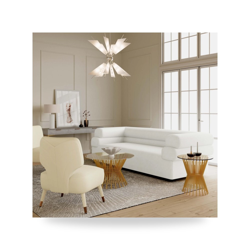 أريكة قطيفة كريمي Elsa توف فيرنتشر TOV Furniture