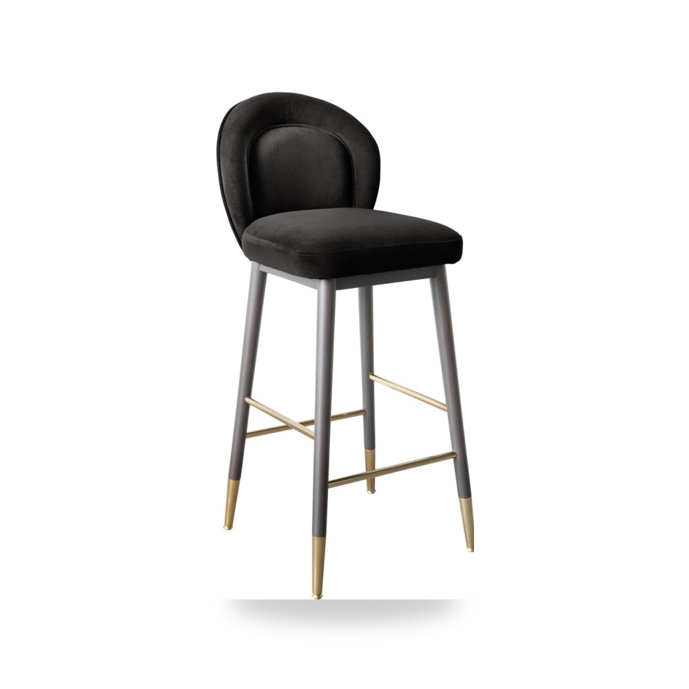 مقعد بار عالي فاخر - كرسي بار مرتفع رمادي TOV موديل TOV D68846 - من TOV Furniture