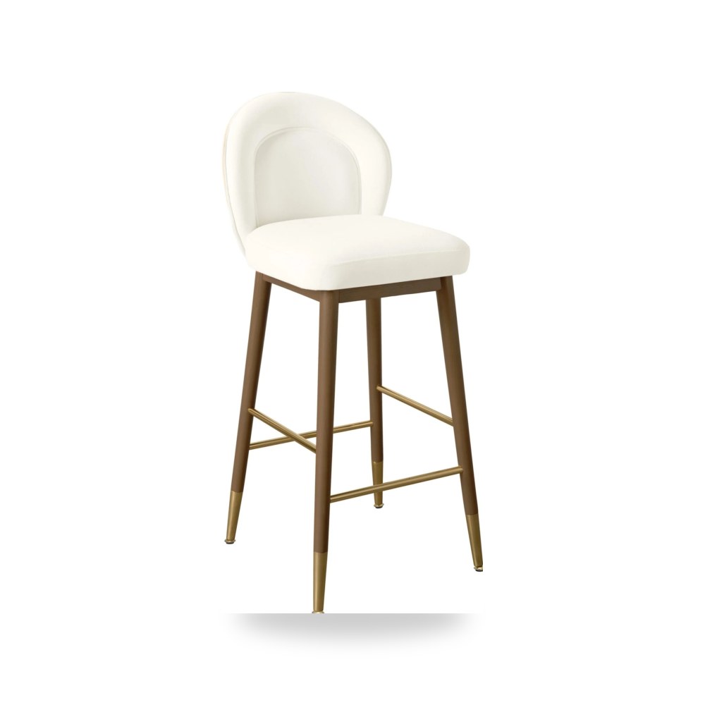 كرسي جلوس بتصميم أنيق - كرسي قطيفة كريمي Hailey Counter TOV - من TOV Furniture