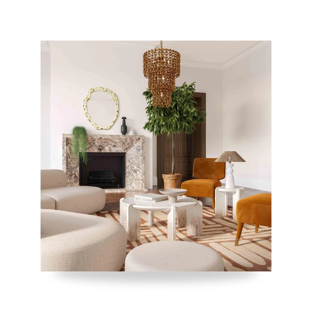 طاولة قهوة بلوط كريمي Gloria توف فيرنتشر TOV Furniture