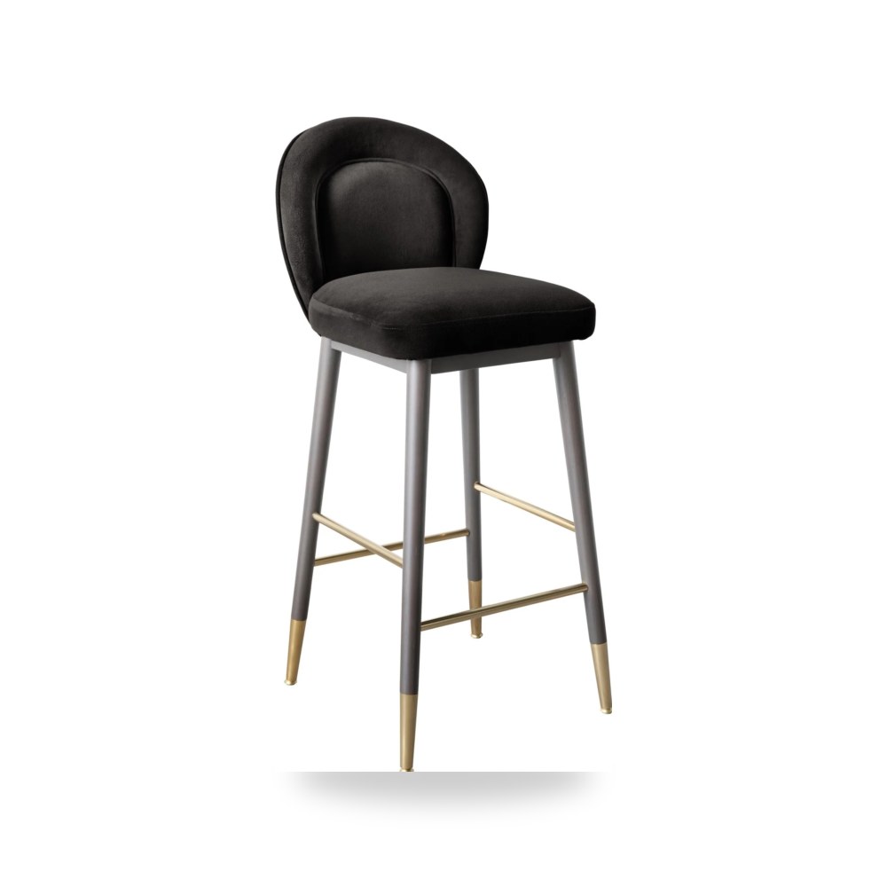 مقعد بار عالي فاخر - كرسي بار مرتفع رمادي TOV موديل TOV D68845 - من TOV Furniture